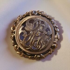 Freirich Antique Gold Floral Brooch